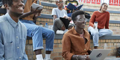 students learning in lecture hall