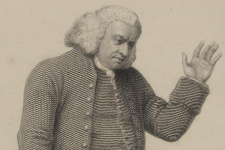 An engraving of Samuel Johnson 